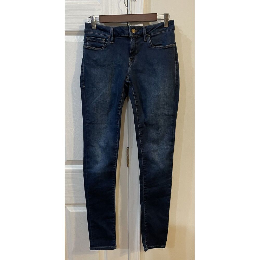 Mavi Alexa Mid Rise Skinny Jeans Sz 28X32 Dark Wash